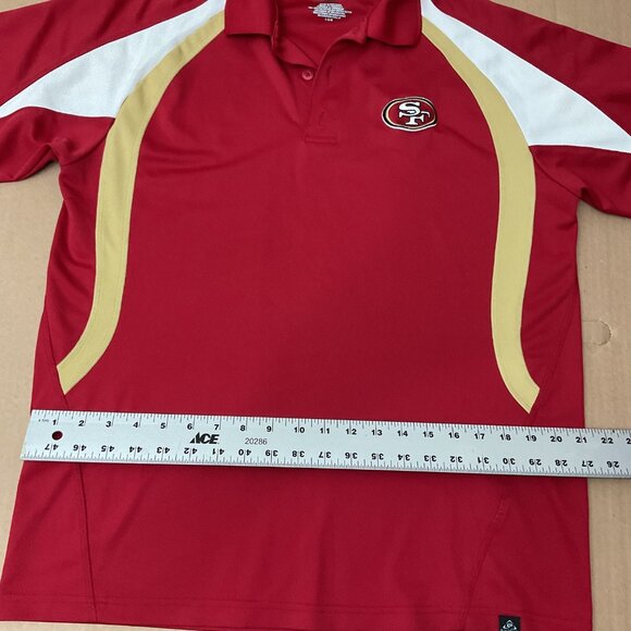 NFL Team Apparel San Francisco 49ers Red Polo Shirt With Embroidered Logo Size L - Picture 8 of 8